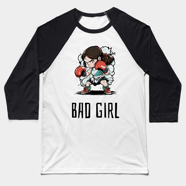 Bad Girl Baseball T-Shirt by pxdg